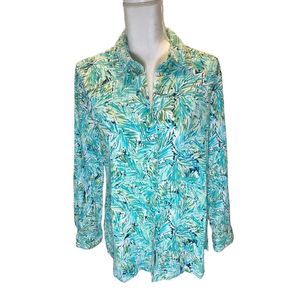 Appleseed’s Blouse Sz Medium *palm branches*